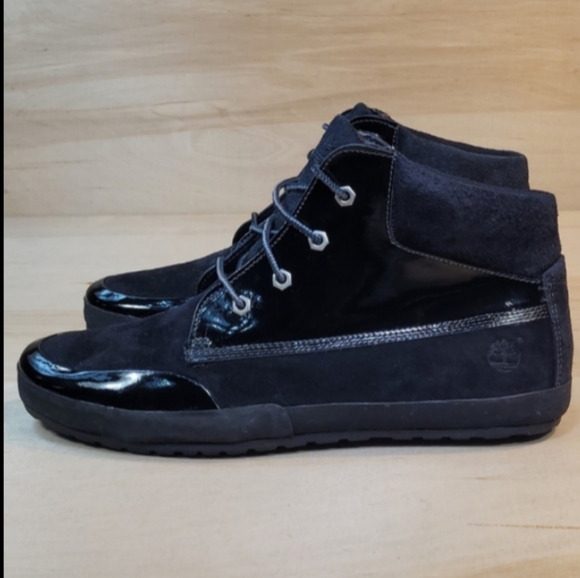 Timberland Lounger Chukka Lace up Ankle Boots Black Size 7.5 Goth Punk Grunge - Picture 2 of 7